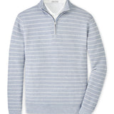 SOUTH BEND STRIPED QUARTER-ZIP SWEATER