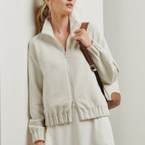 Flora Knit Jacquard Full-Zip Layer