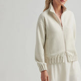 Flora Knit Jacquard Full-Zip Layer