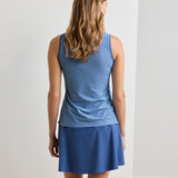 Palmetto Palms Banded Sport Mesh Sleeveless Button Polo