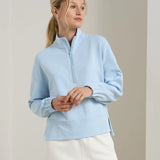 Flora Knit Mélange Half-Zip Pullover