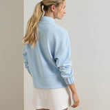 Flora Knit Mélange Half-Zip Pullover