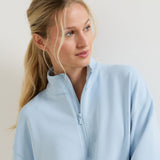 Flora Knit Mélange Half-Zip Pullover