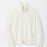 FLORA KNIT SWISS DOT JACQUARD FULL-ZIP