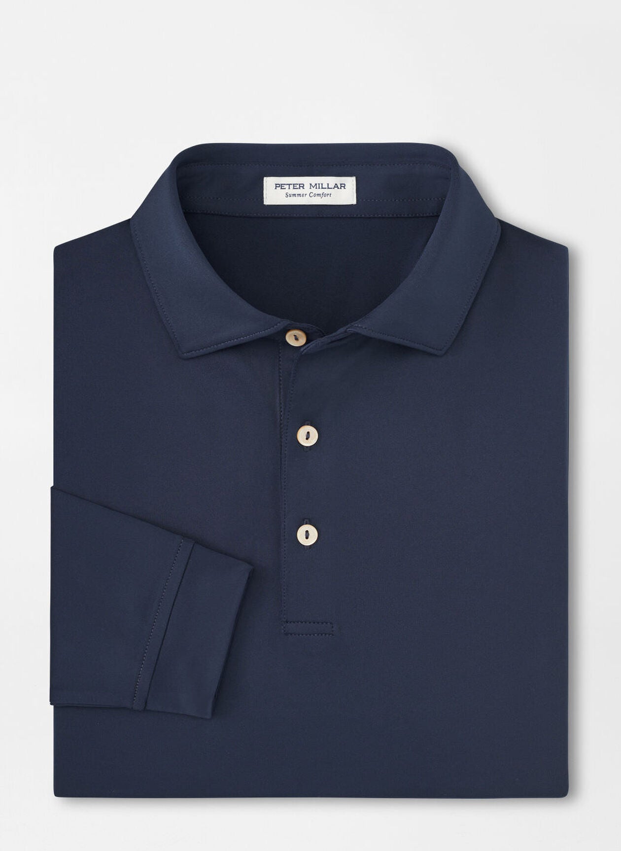 Solid Stretch Jersey Long Sleeve Polo