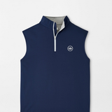 Crown Seal Logo Galway Stretch Loop Terry Quarter-Zip Vest