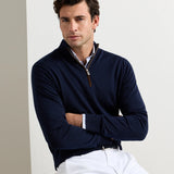 Autumn Crest Suede Trim Quarter-Zip