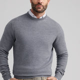Autumn Crest Honeycomb Crewneck Sweater