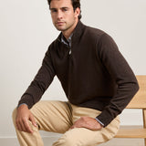 Autumn Crest Suede Trim Quarter-Zip