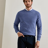 Autumn Crest Honeycomb Crewneck Sweater
