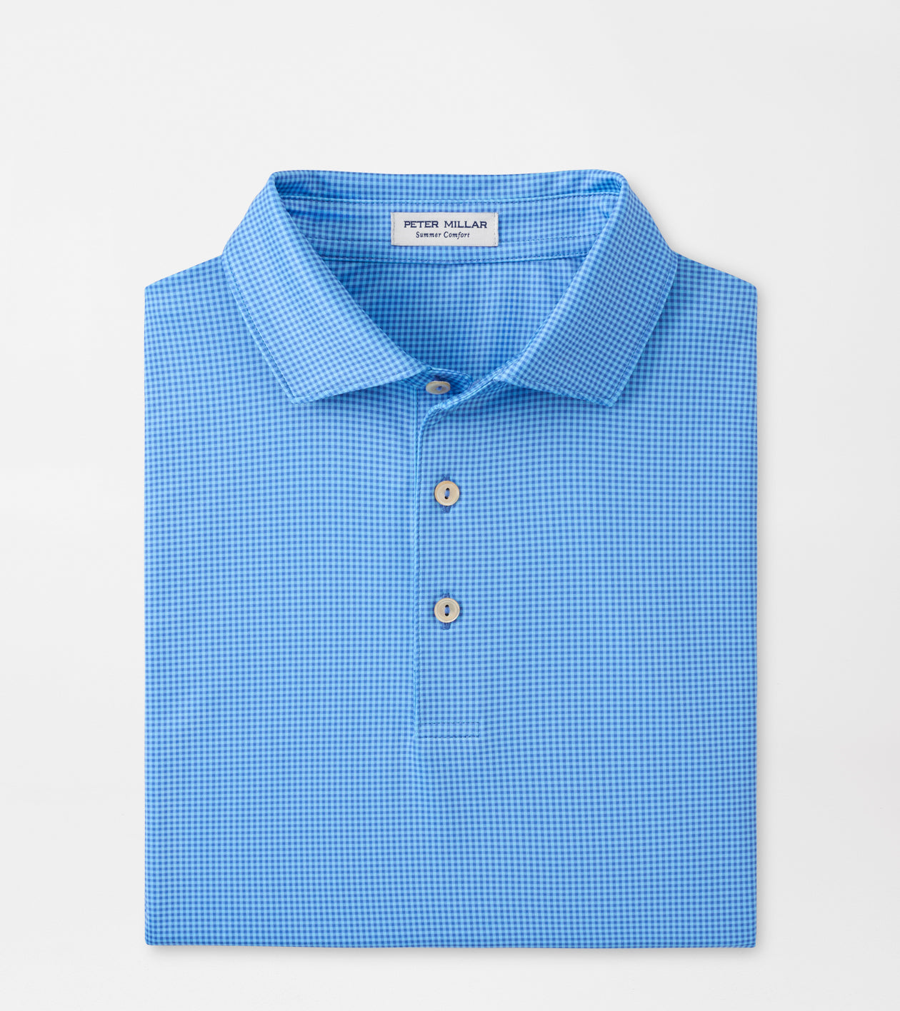 Gingham Performance Jersey Polo