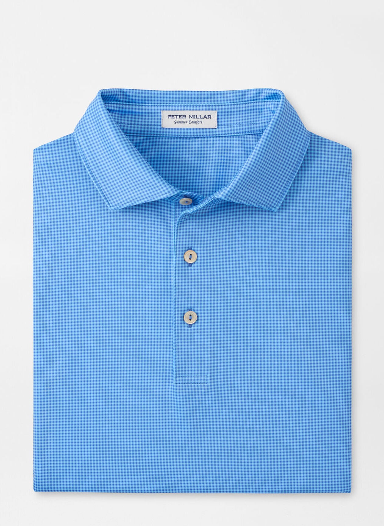 Gingham Performance Jersey Polo