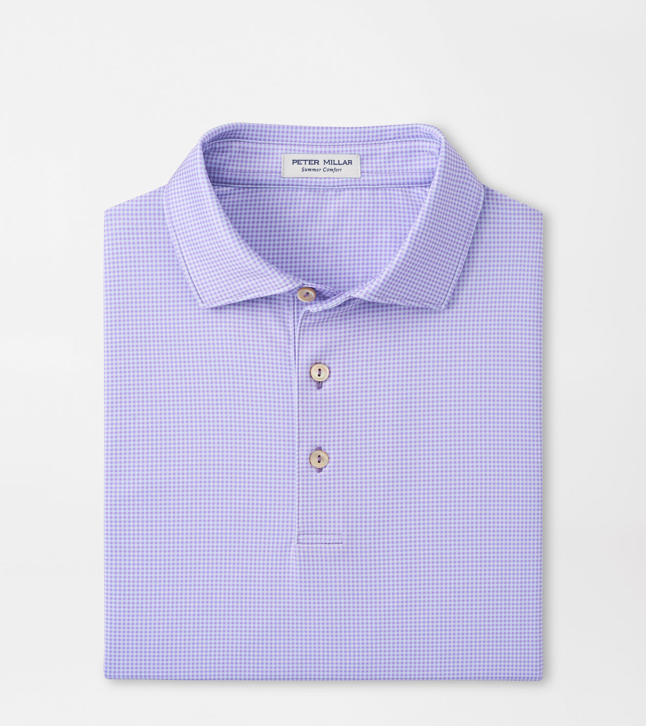 Gingham Performance Jersey Polo