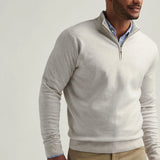 Coolspun Cotton Quarter-Zip Sweater